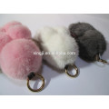 bunny shape Fur Keychain mink fur keychain